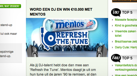 Sponsored content zorgt voor onopvallende reclame